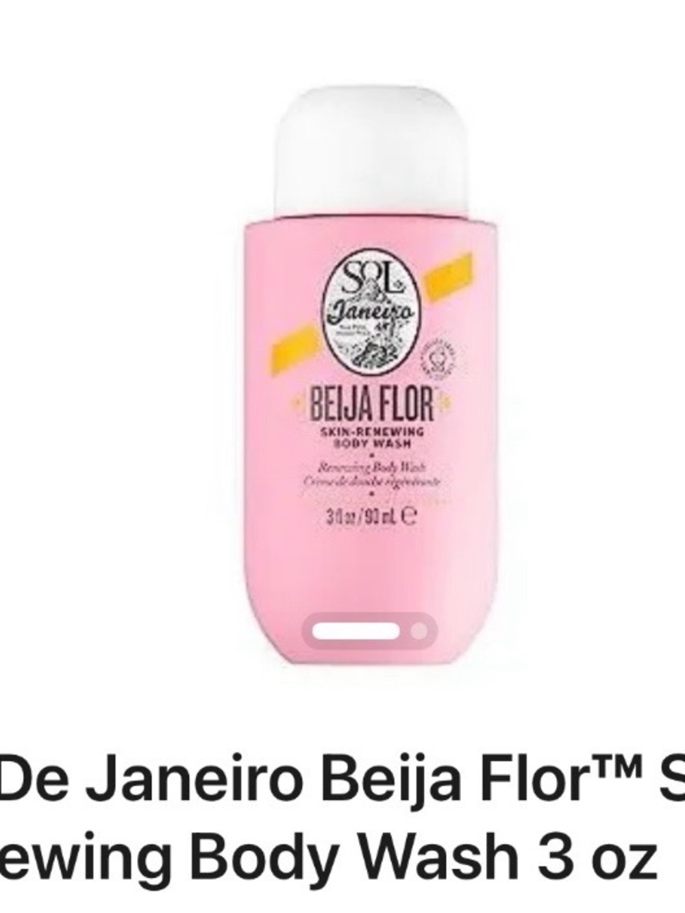 Sol de Janeiro Beija Flor Body Wash - Pink with Gold Accent
